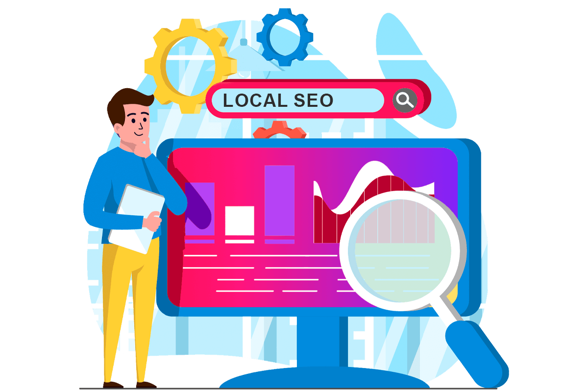 SEO and Local SEO Services Illustration