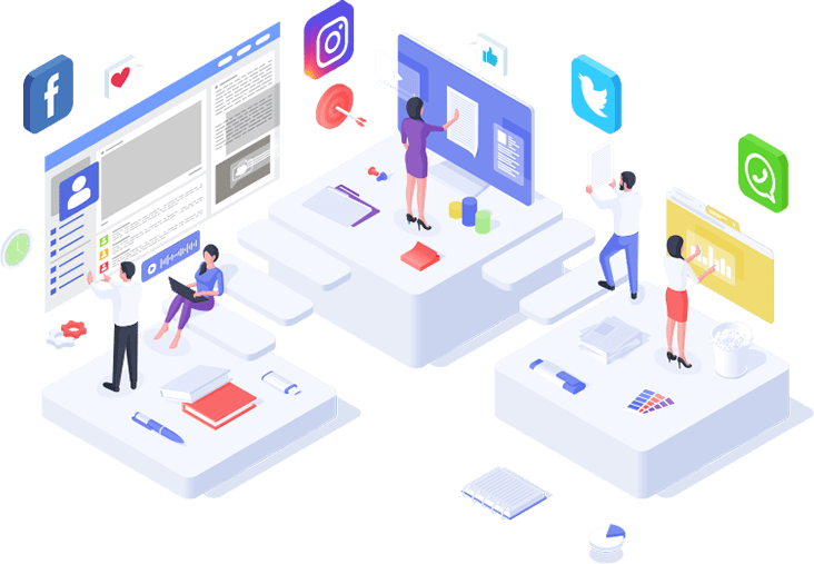 Social Media Management Services Illustration